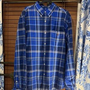 Polo Ralph Lauren Navy and White Plaid Shirt